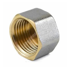 Заглушка латунь никель Ду 50 (2") ВР 9016 ГОСТ 32585-2013 Aquasfera 9016-06
