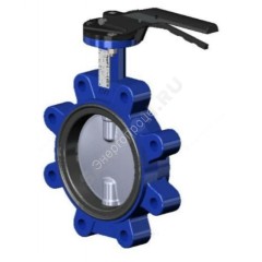 Затвор дисковый поворотный чугун VPI4649-02EP Ду 40 Ру16 с резьб проушинами с рукояткой диск нерж манжета EPDM Tecofi VPI4649-02EP0040