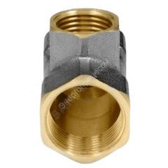 Тройник латунь никель переходной Ду 20х15х20 (3/4"х1/2"х3/4") ВР/ВР 9008 ГОСТ 32585-2013 Aquasfera 9008-01