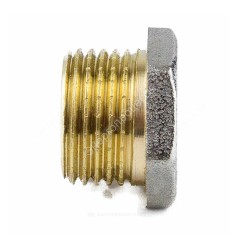 Заглушка латунь никель Ду 32 (1 1/4") НР 9017 ГОСТ 32585-2013 Aquasfera 9017-04