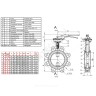 Затвор дисковый поворотный чугун VPI4649-02EP Ду 65 Ру16 с резьб проушинами с рукояткой диск нерж манжета EPDM Tecofi VPI4649-02EP0065