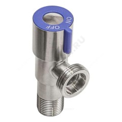 Кран бытовой угловой G1/2"х3/4" Ру10 НР переходной керамическая кран-букса RM-L ATS-1234
