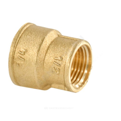 Муфта латунь переходная Ду 20х15 (3/4"х1/2") ВР/ВР VALFEX VF.240.L.034.012
